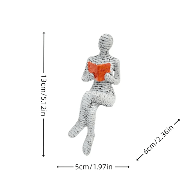 Reading Woman Thinker Statue 4