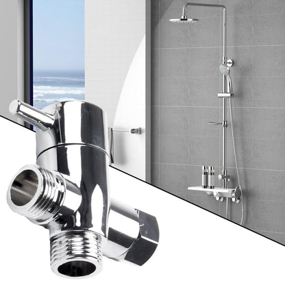 3-Way Shower Diverter Valve G1/2 – Universal Triple-Function Switch Adapter for Handheld & Fixed Shower Heads
