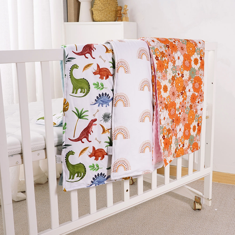 Soft Winter Baby Swaddle Blanket 3 Layers For Newborns 6