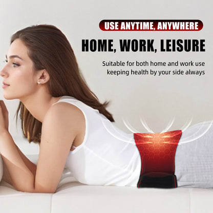 Vibrating Massage for Lower Back Pain Relief, Therapeutic Heated Lumbar Support Belt with Massage, Adjustable Back Brace