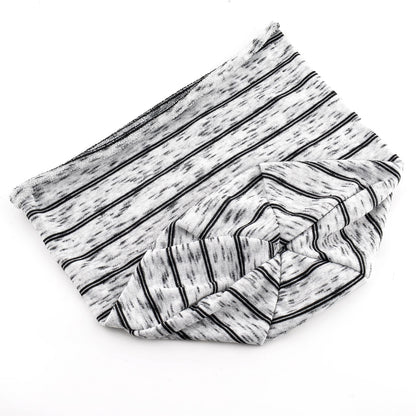 Highly Elastic Striped Slouch Beanie Hat Single Layer Knitted For Men Women Large Head Size Chemo B