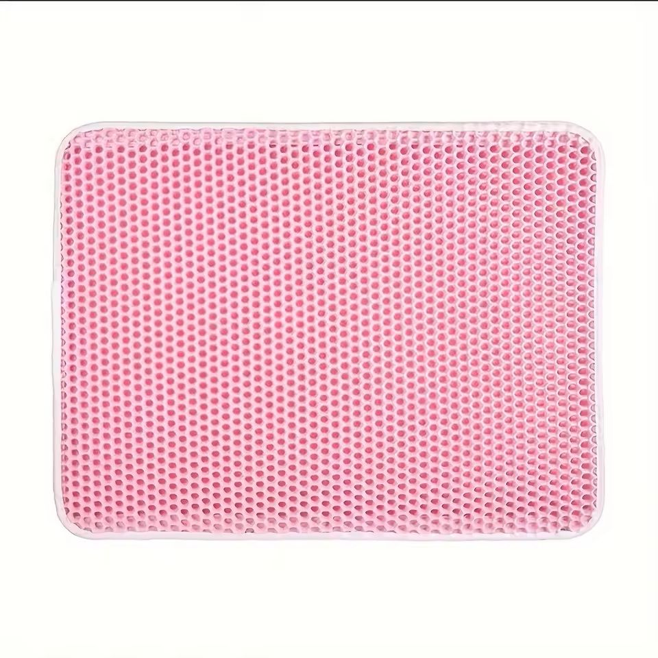Large Honeycomb DoubleLayer Cat Litter Mat  Waterproof  Easy Clean 1