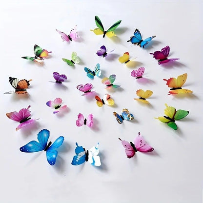 Luminous 3D Butterfly Wall Sticker Set – 12-Piece Glow-Up DIY Home Decor