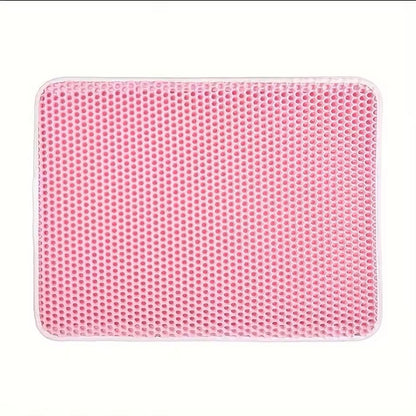 Large Honeycomb DoubleLayer Cat Litter Mat  Waterproof  Easy Clean 6