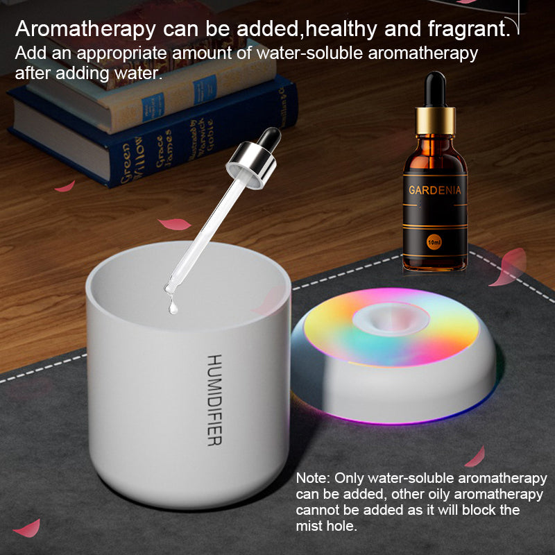 Mini USB Air Humidifier Aroma Diffuser Essential Oil Purifier Mist Maker Colourful Lights 1