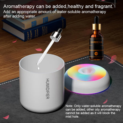 Mini USB Air Humidifier Aroma Diffuser Essential Oil Purifier Mist Maker Colourful Lights 1
