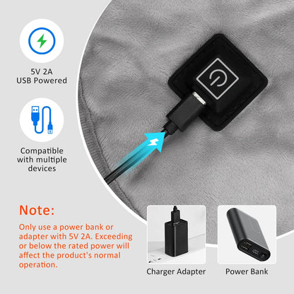 USB Heated Back Wrap Electric Heating Shoulder Neck Pad Soft Hot Compress Neck Shoulder Pad 4