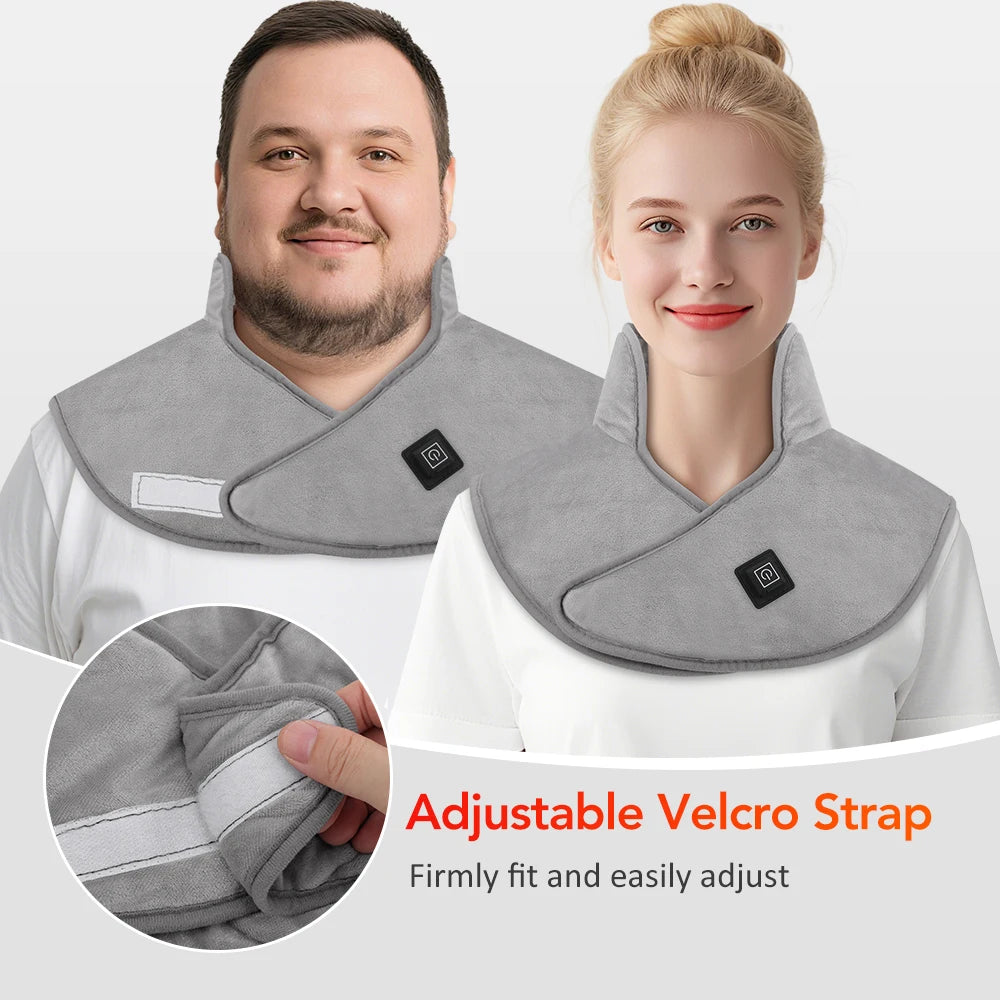 USB Heated Back Wrap Electric Heating Shoulder Neck Pad Soft Hot Compress Neck Shoulder Pad 5