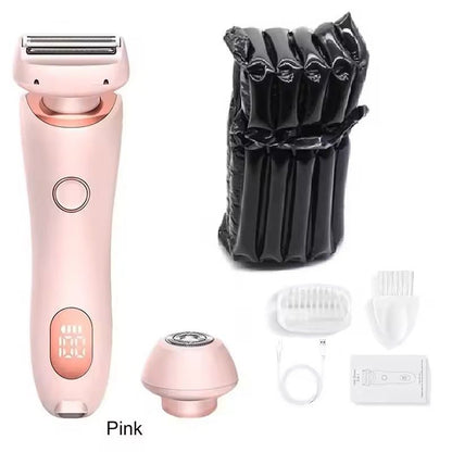 2in1 Electric Ladies Shaver  Bikini Trimmer  Waterproof IPX7 Hair Removal For Face Underarms Legs