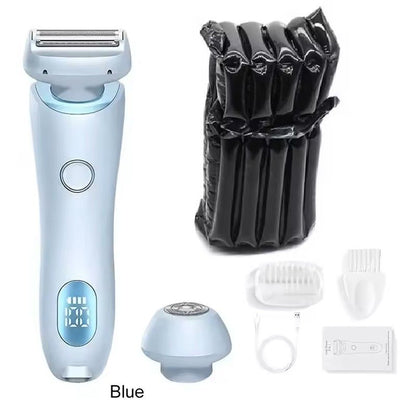 2in1 Electric Ladies Shaver  Bikini Trimmer  Waterproof IPX7 Hair Removal For Face Underarms Legs