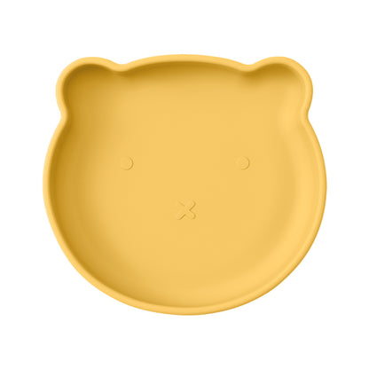 Suction Silicone Baby Plate, Cartoon Bear Shape Eating Plate, Baby Food Storage, Kids Tableware for Training