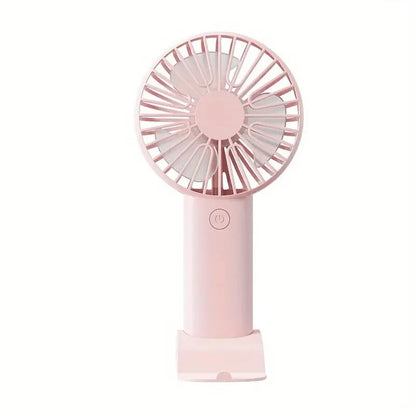 Portable Mini USB Charging Handheld Fan, Outdoor Small Fan With Mobile Phone Holder