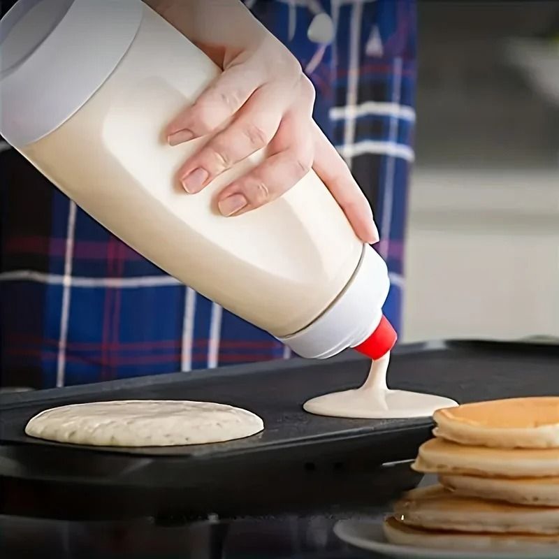 Pancake Batter Bottle Mixer with Blender Ball for Smooth Baking Preparation