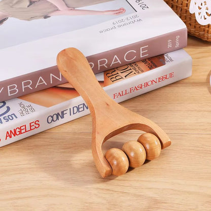 Wooden Roller Massager For Neck Shoulder And Legs  Handheld Full Body Relaxation Tool 3