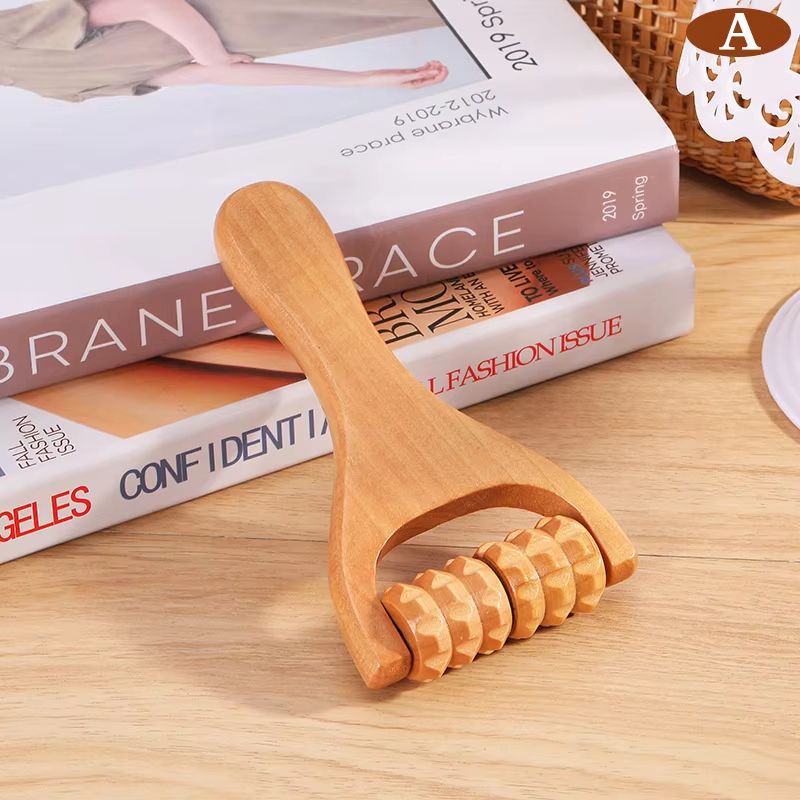 Wooden Roller Massager For Neck Shoulder And Legs  Handheld Full Body Relaxation Tool 7
