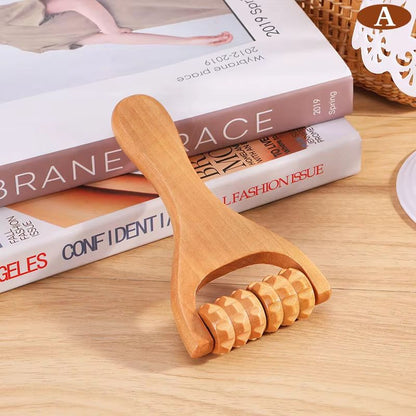 Wooden Roller Massager For Neck Shoulder And Legs  Handheld Full Body Relaxation Tool 7