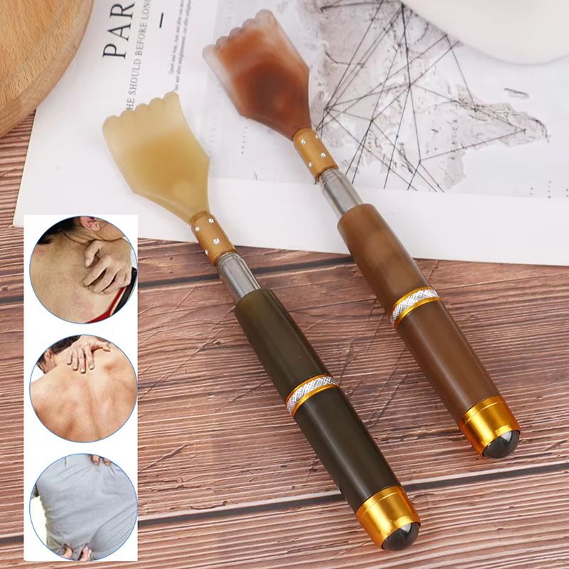 Extendable Magnetic Ball Telescopic Back Scratcher with Stainless Steel Handle