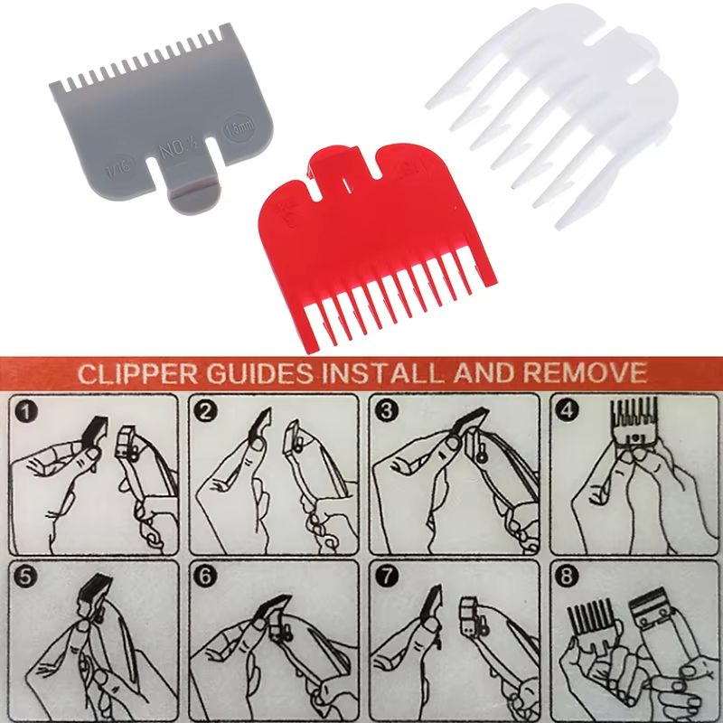 3 Piece Hair Clipper Guard Set 15mm 3mm 45mm For Wahl Trimmers 4