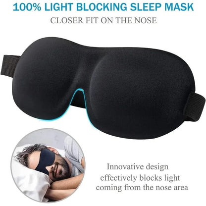 3D Memory Foam Sleep Mask for Light Blocking and Comfortable Rest