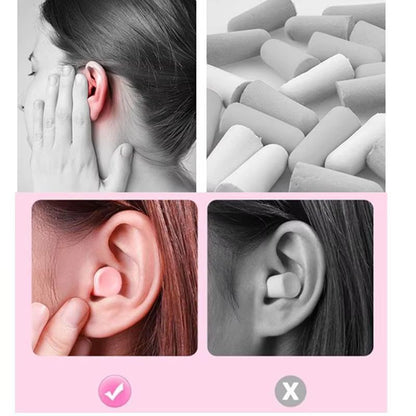 Bullet Type Foam Earplugs Set 24 60 120 Pcs Soft Noise Reduction Sleeping Ear Plugs 5