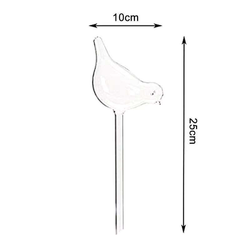 BirdShaped Self Watering Globes HandBlown Clear Glass Aqua Bulbs For Indoor And Outdoor Plants 5
