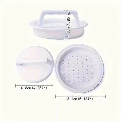 BurgerMaster MultiPurpose Meat  Hamburger Press  Reusable Burger Maker Tool 4