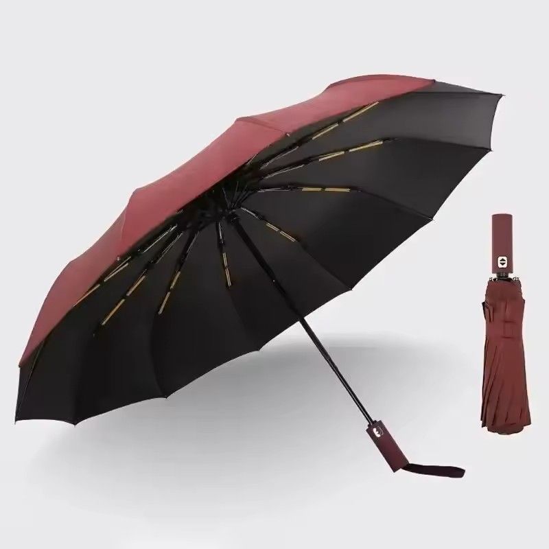 12Rib Automatic UVProtection Umbrella  HeavyDuty Windproof  Foldable SunRain Umbrella 3