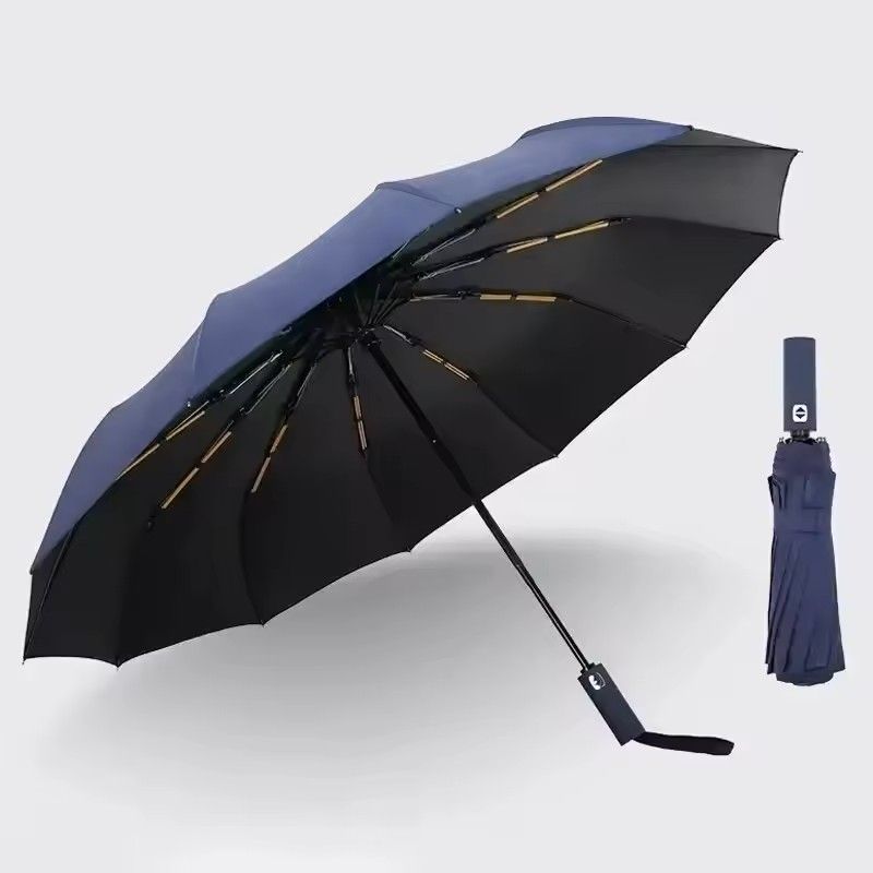 12Rib Automatic UVProtection Umbrella  HeavyDuty Windproof  Foldable SunRain Umbrella 6