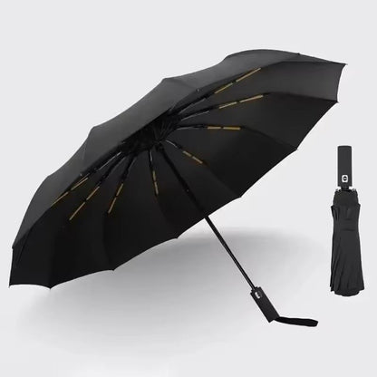 12Rib Automatic UVProtection Umbrella  HeavyDuty Windproof  Foldable SunRain Umbrella 7