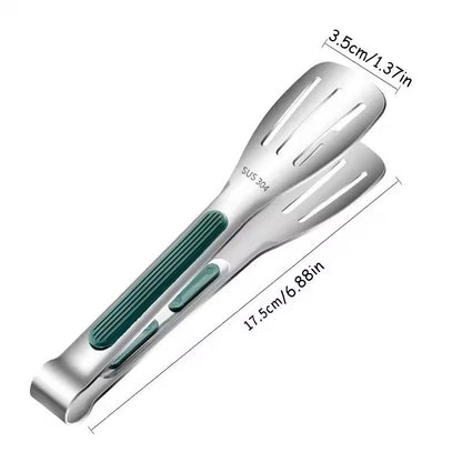 GripPro NonSlip Stainless Steel Food  Barbecue Tongs  MultiPurpose Kitchen Clip 3