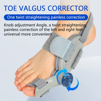 Adjustable Pedicure Finger Toe Corrector Unisex, Rotatable Toe Separator, Bunion Corrector Foot Hallux Valgus Braces