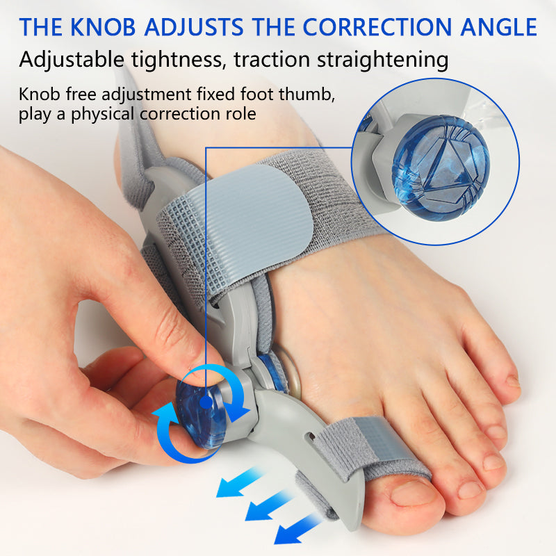 Adjustable Pedicure Finger Toe Corrector Unisex, Rotatable Toe Separator, Bunion Corrector Foot Hallux Valgus Braces