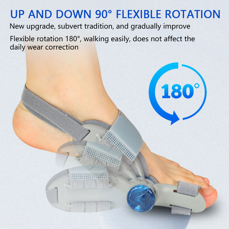 Adjustable Pedicure Finger Toe Corrector Unisex, Rotatable Toe Separator, Bunion Corrector Foot Hallux Valgus Braces