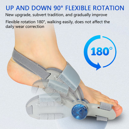 Adjustable Pedicure Finger Toe Corrector Unisex, Rotatable Toe Separator, Bunion Corrector Foot Hallux Valgus Braces