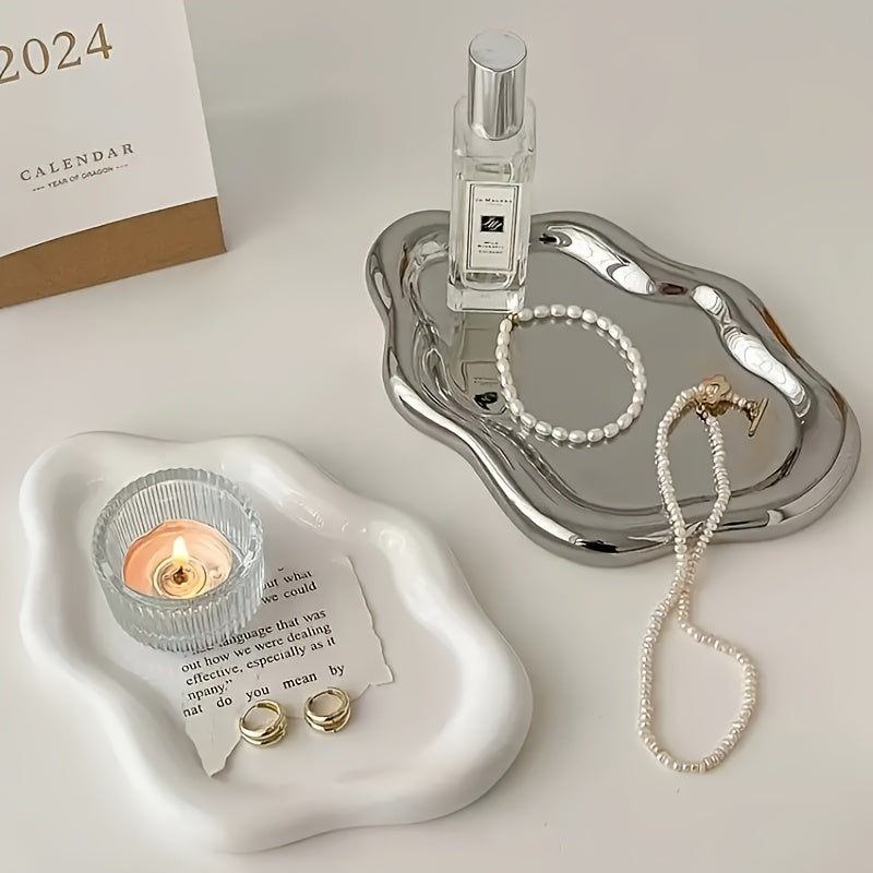 Decorative Cloud-Shaped Jewelry Tray for Earrings, Bracelets & Necklaces - Perfect Home Decor Gift for Men and Women