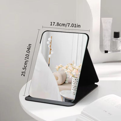 Foldable PU Leather Desktop And Handheld Makeup Mirror Compact Cute Pocket Design 5