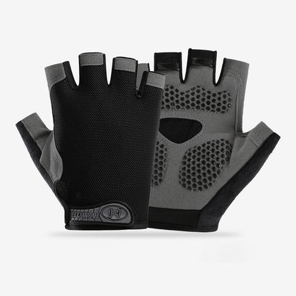 Fingerless Gym Gloves for Men Women, Anti-Slip Breathable Sports Gloves for Cycling & Bodybuilding Exercise
