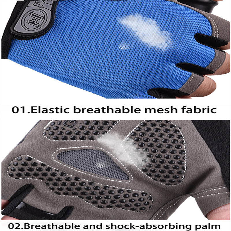 Fingerless Gym Gloves For Men Women AntiSlip Breathable Sports Gloves For Cycling  Bodybuilding Exe 2