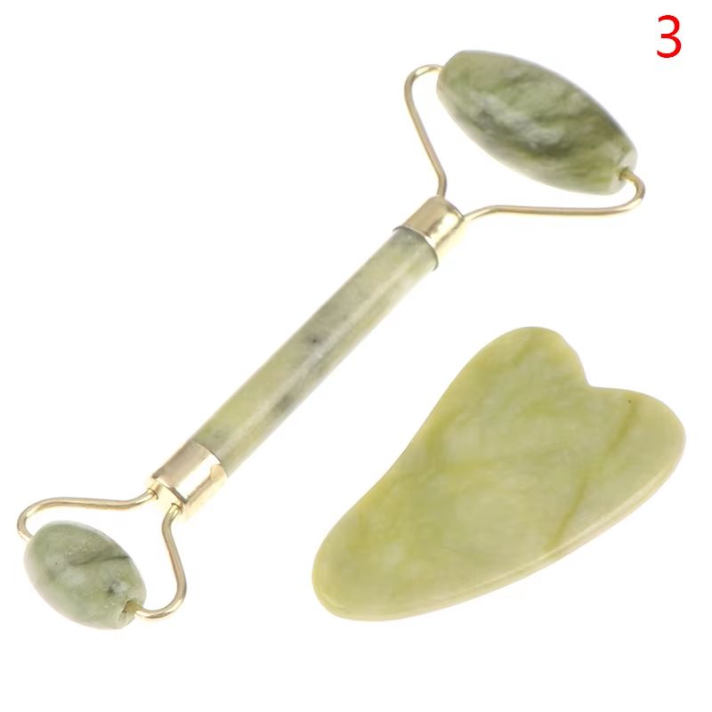 Natural Rose Jade Roller  Gua Sha Board Set  Facial Eye  Body Massage Tool For Skin Lifting And Ten 6