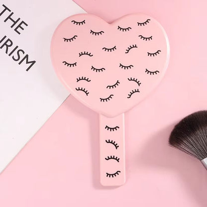 HeartShaped Handheld Eyelash Inspection Mirror  Portable Makeup Gadget 12