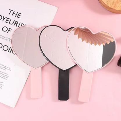 HeartShaped Handheld Eyelash Inspection Mirror  Portable Makeup Gadget 3