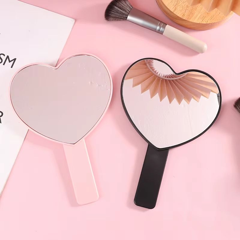 HeartShaped Handheld Eyelash Inspection Mirror  Portable Makeup Gadget 5
