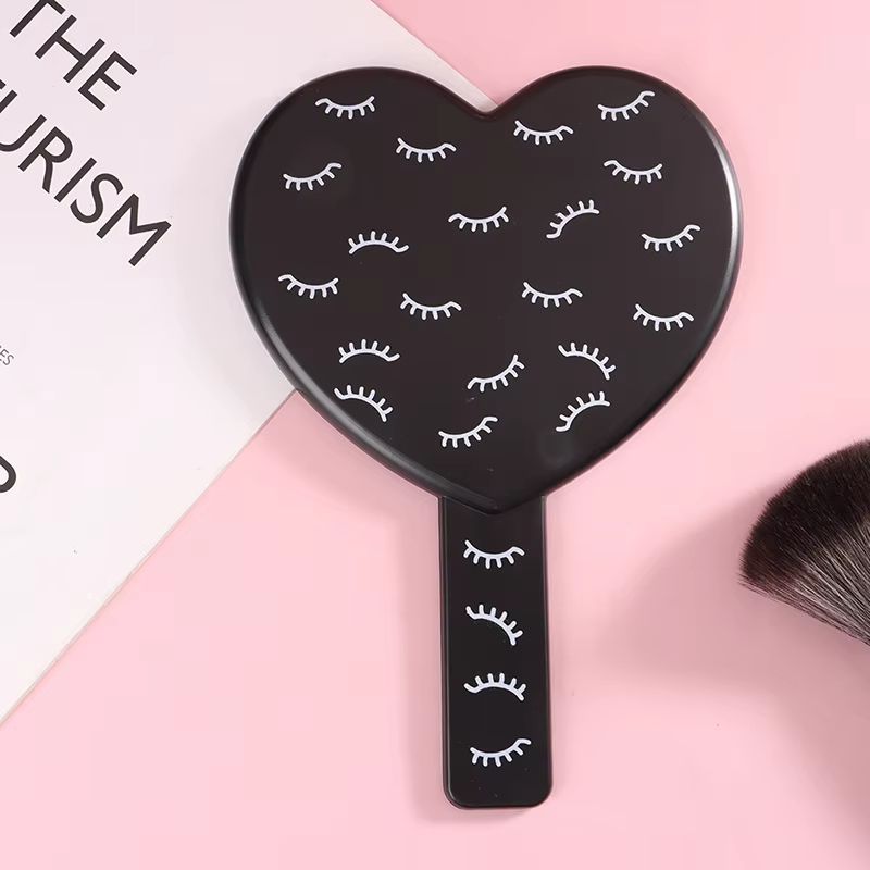 HeartShaped Handheld Eyelash Inspection Mirror  Portable Makeup Gadget 7