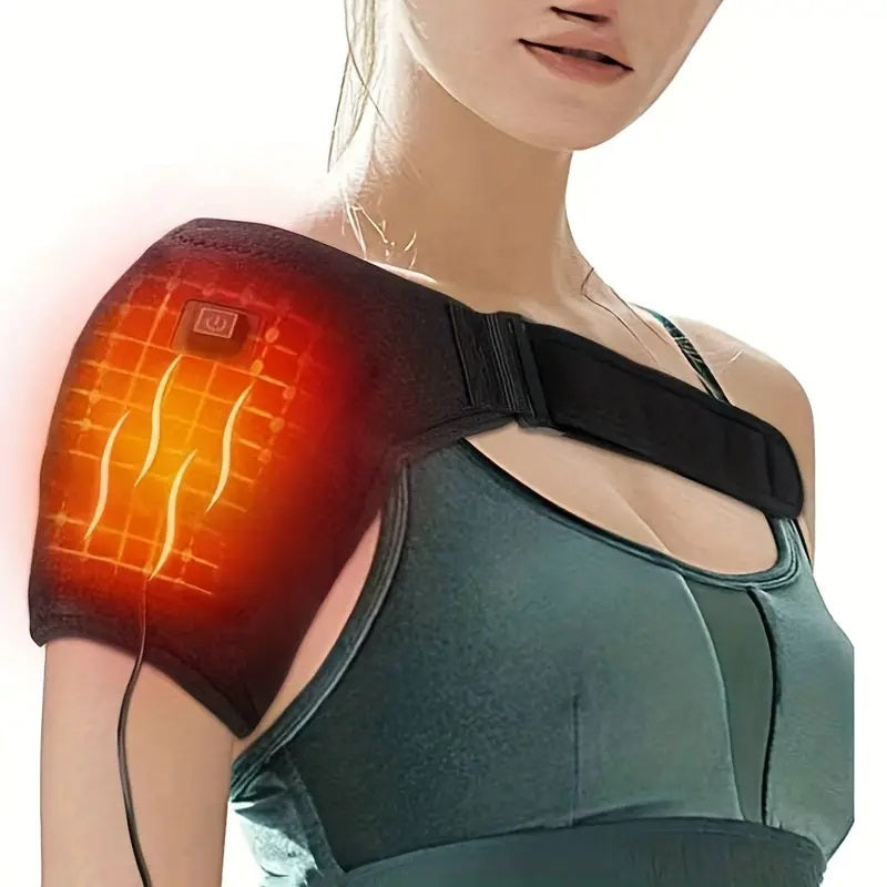 USB Powered Electric Heated Shoulder Strap, Three Temperature Adjustable Support