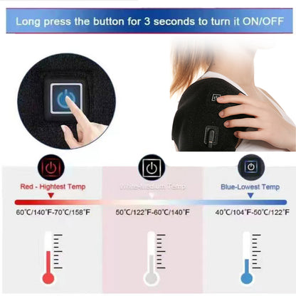 USB Powered Electric Heated Shoulder Strap, Three Temperature Adjustable Support