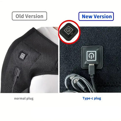 USB Powered Electric Heated Shoulder Strap, Three Temperature Adjustable Support