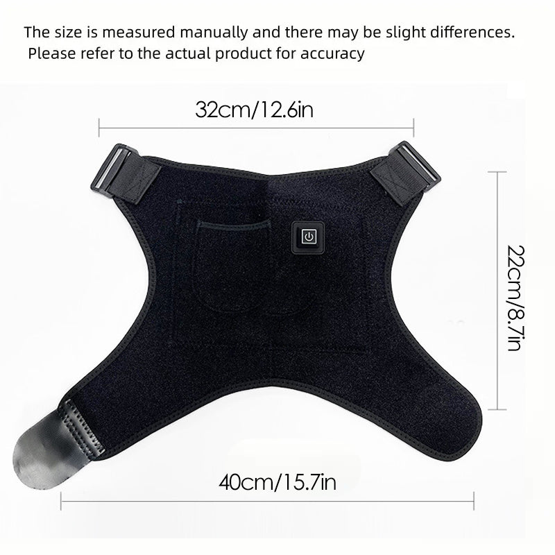 USB Powered Electric Heated Shoulder Strap, Three Temperature Adjustable Support