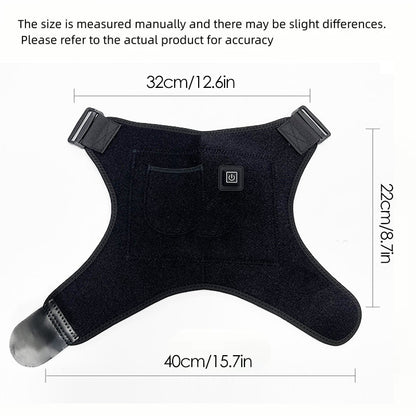 USB Powered Electric Heated Shoulder Strap, Three Temperature Adjustable Support