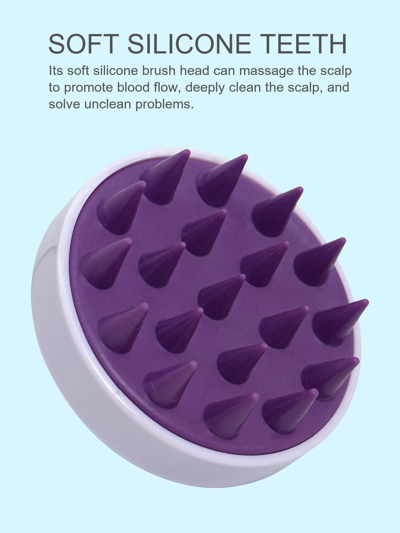 Silicone Spa Scalp Massager Brush  Ergonomic DeepClean Shampoo Comb  Scalp Massage Tool 5