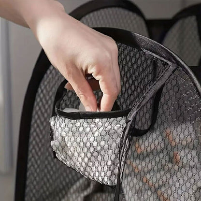 Foldable Laundry Basket Mesh Popup Dirty Clothes Storage Large Capacity Storage Basket 3